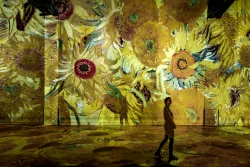 Tournesols Van Gogh fond jaune